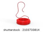 Cable Creative Concepts . Red Flexible Electrical Copper Wire, Cable 3D Rendering