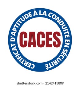 CACES Symbol Icon In France Certificate Of Aptitude For Safe Driving