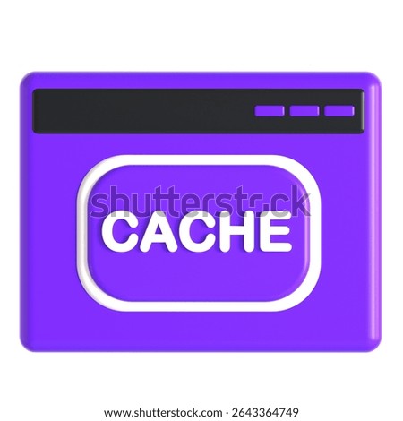 cache website 3d icon illustration