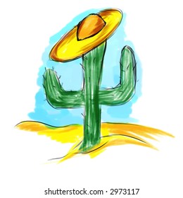 Cactus in a hat