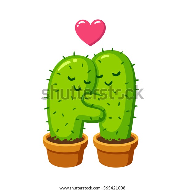 Illustration De Stock De Cactus Embrasse Le Dessin Joli