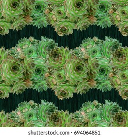 Cactus seamless pattern. Artistic background.