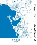 Cadiz - Spain Spring Plane Map
