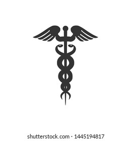 Medical Snake Caduceus Logo Sign Template Stock Vector (Royalty Free ...