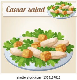 Caesar Salad. Detailed Icon. Series Of Food And Drink And Ingredients For Cooking.