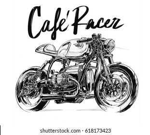 Cafe Racer Motorcycle Poster