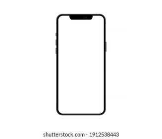 Cairo - Egypt - February, 8, 2021: Smartphone Iphone 13 With Blank Screen, Smartphone Mockup With White Screen, Mockup Iphone 13 Vector 