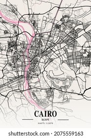Cairo - Egypt Neapolitan City Map