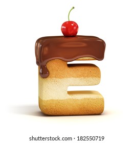 Cake 3d Font Letter E