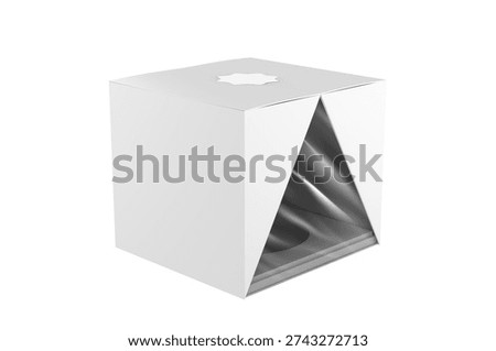 Cake Box. Paperboard Packaging Container Template for Wedding Party Decoration for your design. 3d illustration