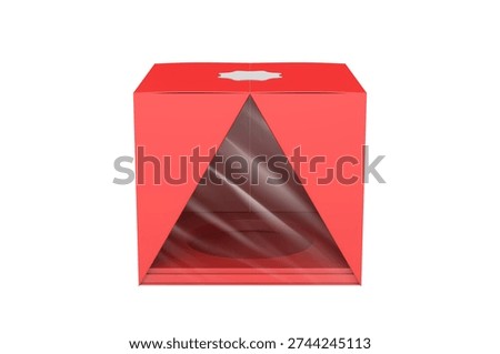 Cake Box. Paperboard Packaging Container Template for Wedding Party Decoration for your design. 3d illustration