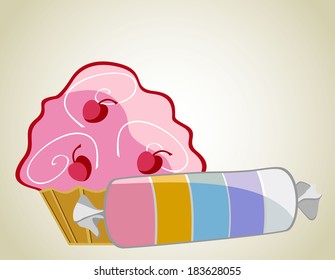 cake with candy