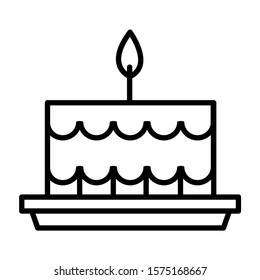 Cake Illustration Black Line Icon Design Stock Illustration 1575168667 ...