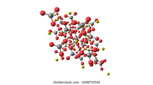 Calcite Is A Carbonate Mineral And The Most Stable Polymorph Of Calcium Carbonate CaCO3. 3d Illustration