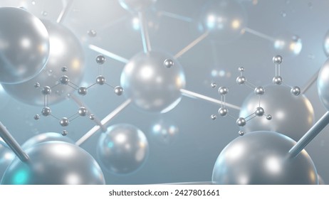 calcium benzoate molecular structure, 3d model molecule, food preservative e213, structural chemical formula view from a microscope - Powered by Shutterstock