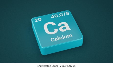 Calcium element on the Periodic table. 20th Element of the Periodic table elements