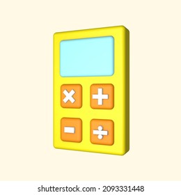 Calculator Icon, Convertable To PNG. 3D Rendering