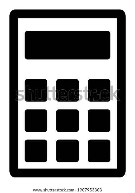 Calculator icon with flat\
style. Isolated raster calculator icon illustrations, simple\
style.