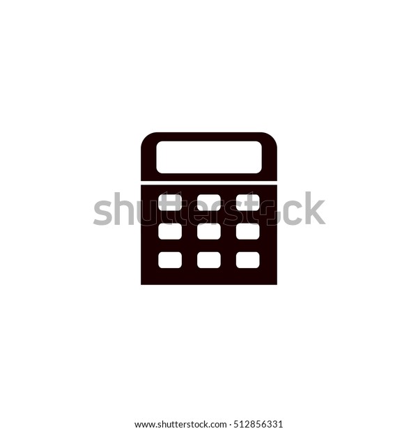 Calculator Icon Calculator Sign Stock Illustration 512856331