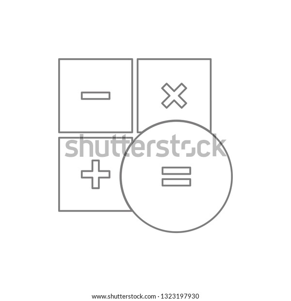 calculator sign icon. Element of web,\
minimalistic for mobile concept and web apps icon. Thin line icon\
for website design and development, app\
development