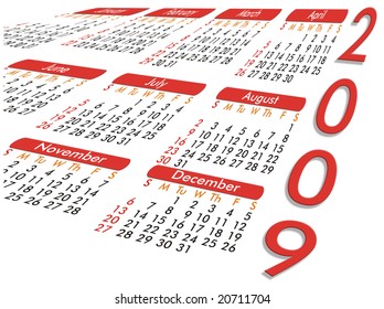 July 2009 Calendar Images Stock Photos Vectors Shutterstock