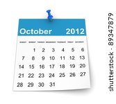 Calendar 2012 - October