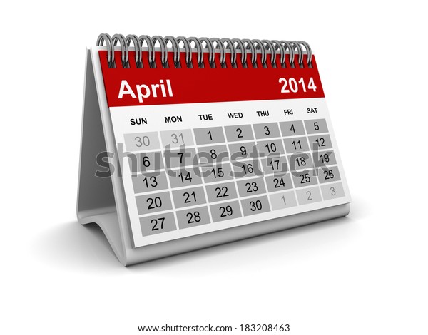 Calendar 14 April Stock Illustration