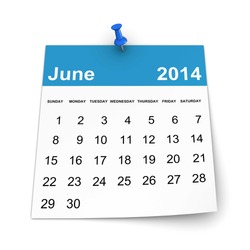 Calendar 2014 - June