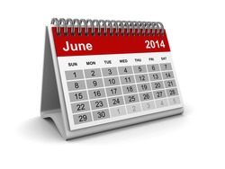 Calendar 2014 - June