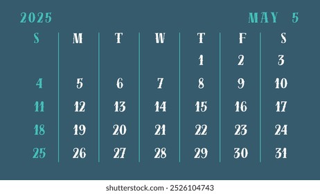 calendar 2025 for planner organize - Powered by Shutterstock