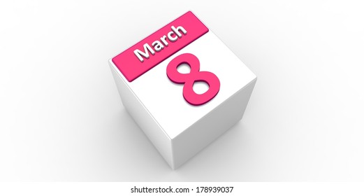 Calendar 8 March Woman's day - Powered by Shutterstock