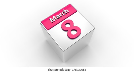 Calendar 8 March Woman's day - Powered by Shutterstock