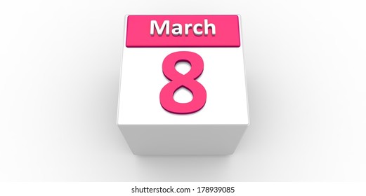 Calendar 8 March Woman's day - Powered by Shutterstock