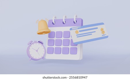 Calendar with Alarm clock, bell and Ticket, summer travel, travel Planning concept, time to plan, schedule appointment - Powered by Shutterstock