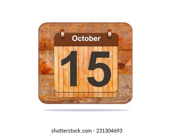Calendar With The Date Of October 15.