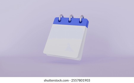 Calendar date schedule with empty time reminder plan appointment agenda, white paper organizer planner concept