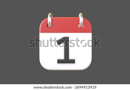 Calendar Icon 3d model render image