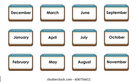 Calendar icon with the name of months