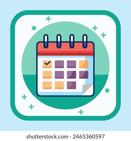 Calendar illustration isolated on a white background - Powered by Shutterstock