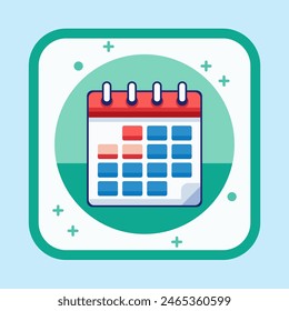 Calendar illustration isolated on a white background - Powered by Shutterstock