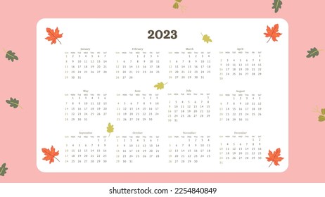 Calendar illustration of the year 2023. - Powered by Shutterstock