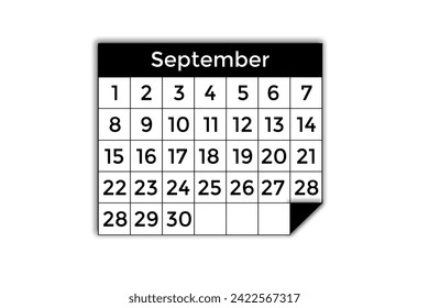 calendar, monthly calendar, agenda, september, month of september, schedule, event, holiday, date, day, week, month, year, annual, notes, take note, planning - Powered by Shutterstock