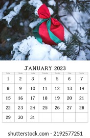 Calendar With Nature Shot For January 2023