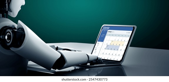 Calendar on computer software application for schedule planning for personal organizer and online business snugly 3D illustration