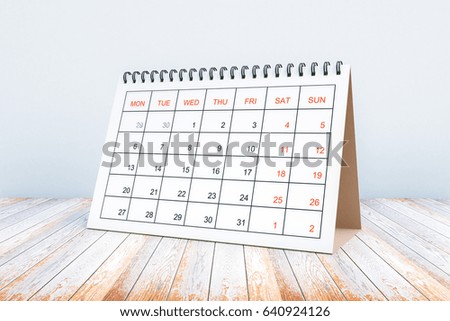 Image, Stock Photo Calendar page October in english