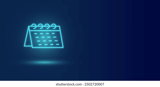 Calendar plan management shows a timeline in blue technology background, Concept manage milestones, Project planner in software, Work update and workflow, Appointment staff of business. - Powered by Shutterstock