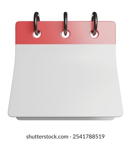 Calendar Schedule Date 3D Rendering Icon Illustration
