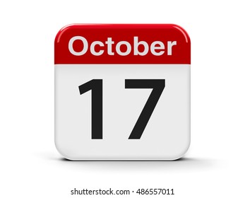 Calendar web button - The Seventeenth of October - International Day for the Eradication of Poverty, three-dimensional rendering, 3D illustration