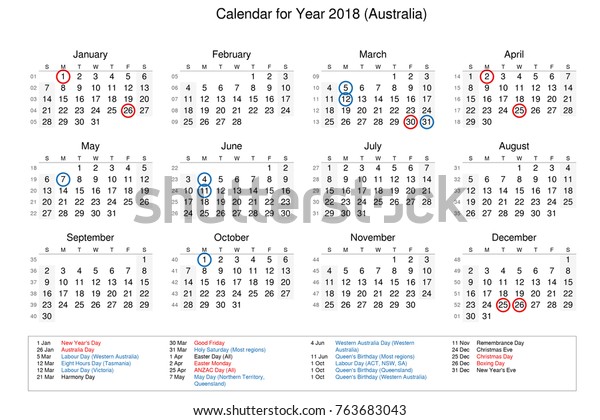 Calendar Year 2018 Bank Stock Illustration