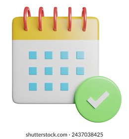 Calender Date Schedule 3D Rendering Illustration